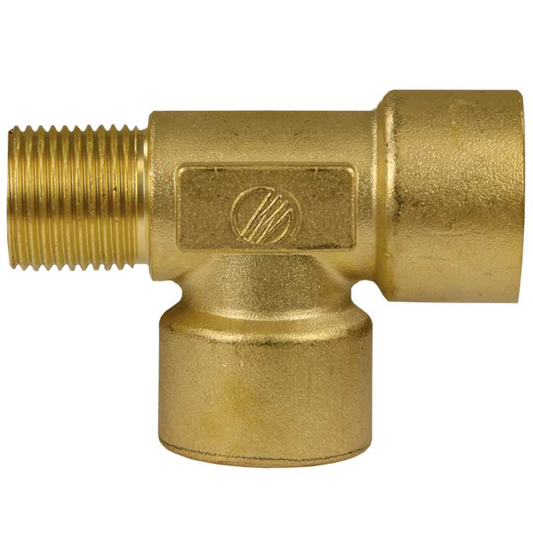 T-Stück 3/8" AG : IG : IG • Messing • max. 350 bar