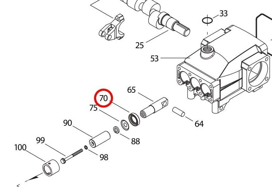 Simmerring / Dichtring • NBR • CAT 5CP • Zeichnungs-Nr. 70
