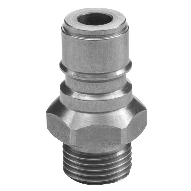 Stecknippel für Hochdruck-Schnellkupplung ST-45-250 KW • 1/2" AG • Edelstahl • DN 10 • Länge 44 mm