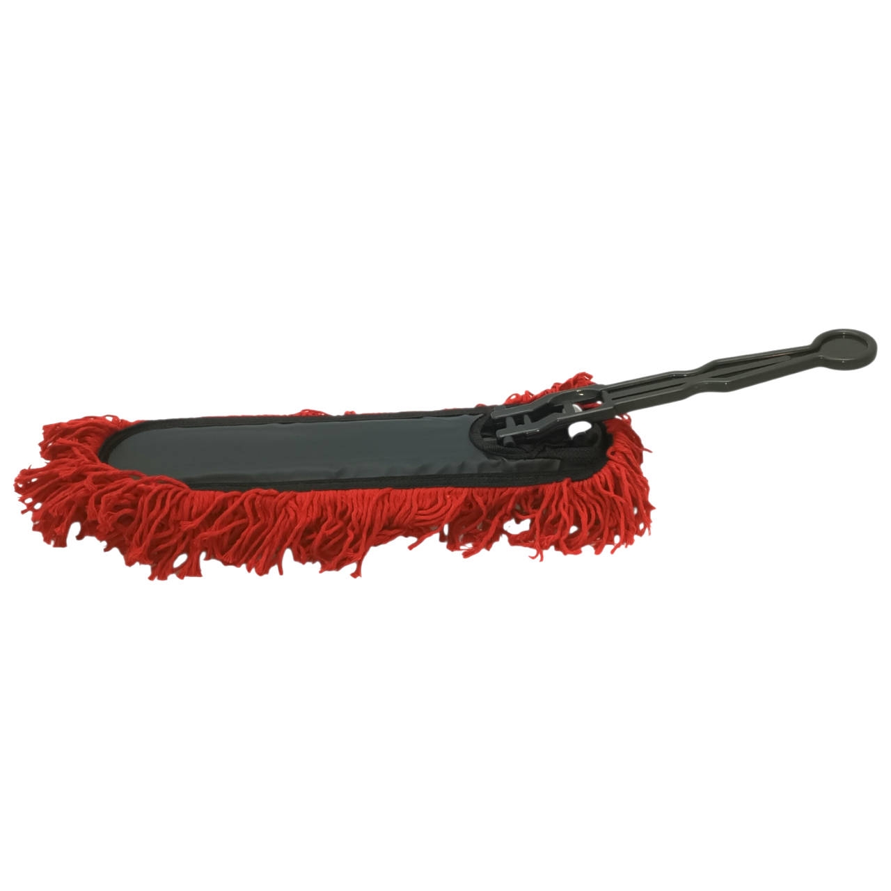 Maxi Duster • rot • groß • mit Kunststoff-Klappstiel