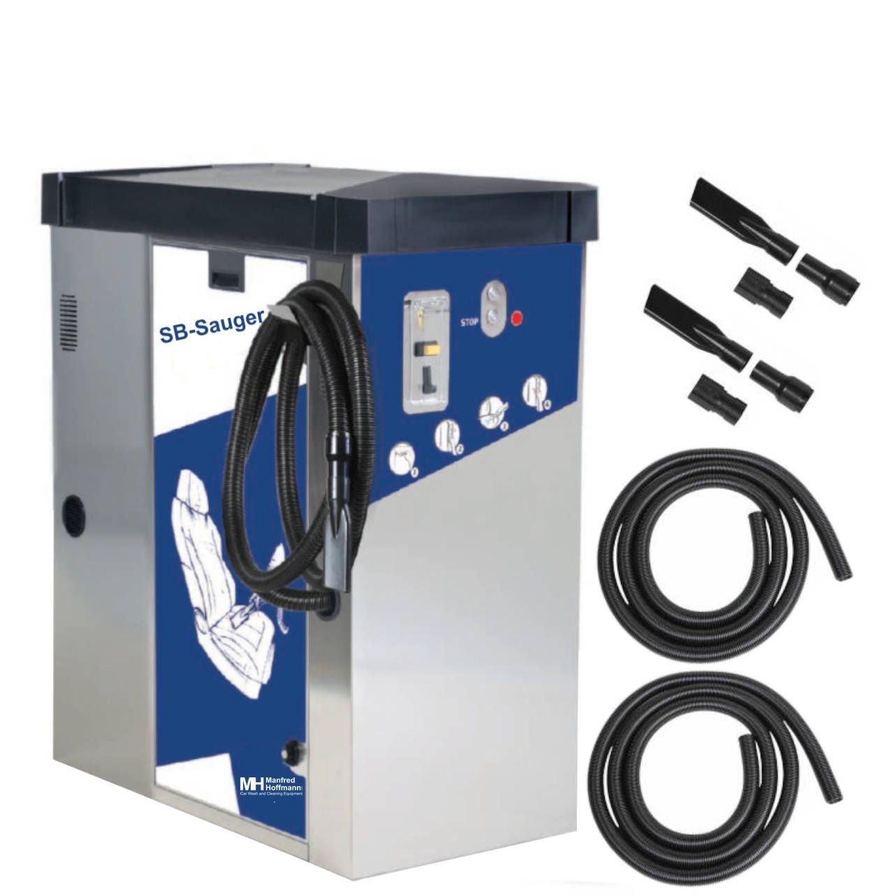 Doppelsauger AL2 • 230 V • mit elektronischem Münzprüfer • Edelstahl-Gehäuse