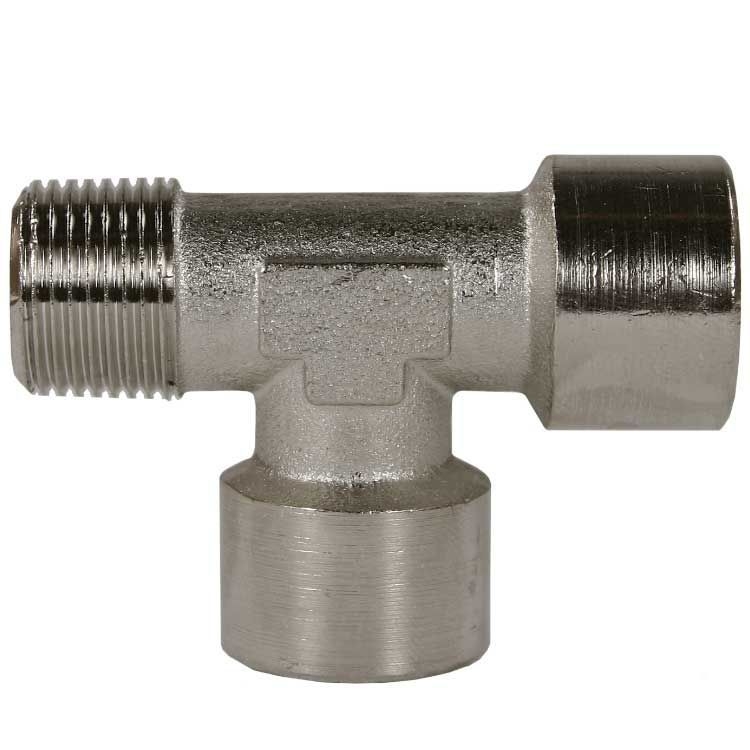T-Stück 1/2" AG : IG : IG • Messing vernickelt • max. 150 bar