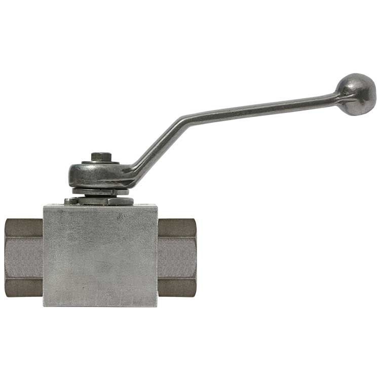 Hochdruck-Kugelhahn • 2-Wege • 1/4" IG • max. 500 bar • Edelstahl