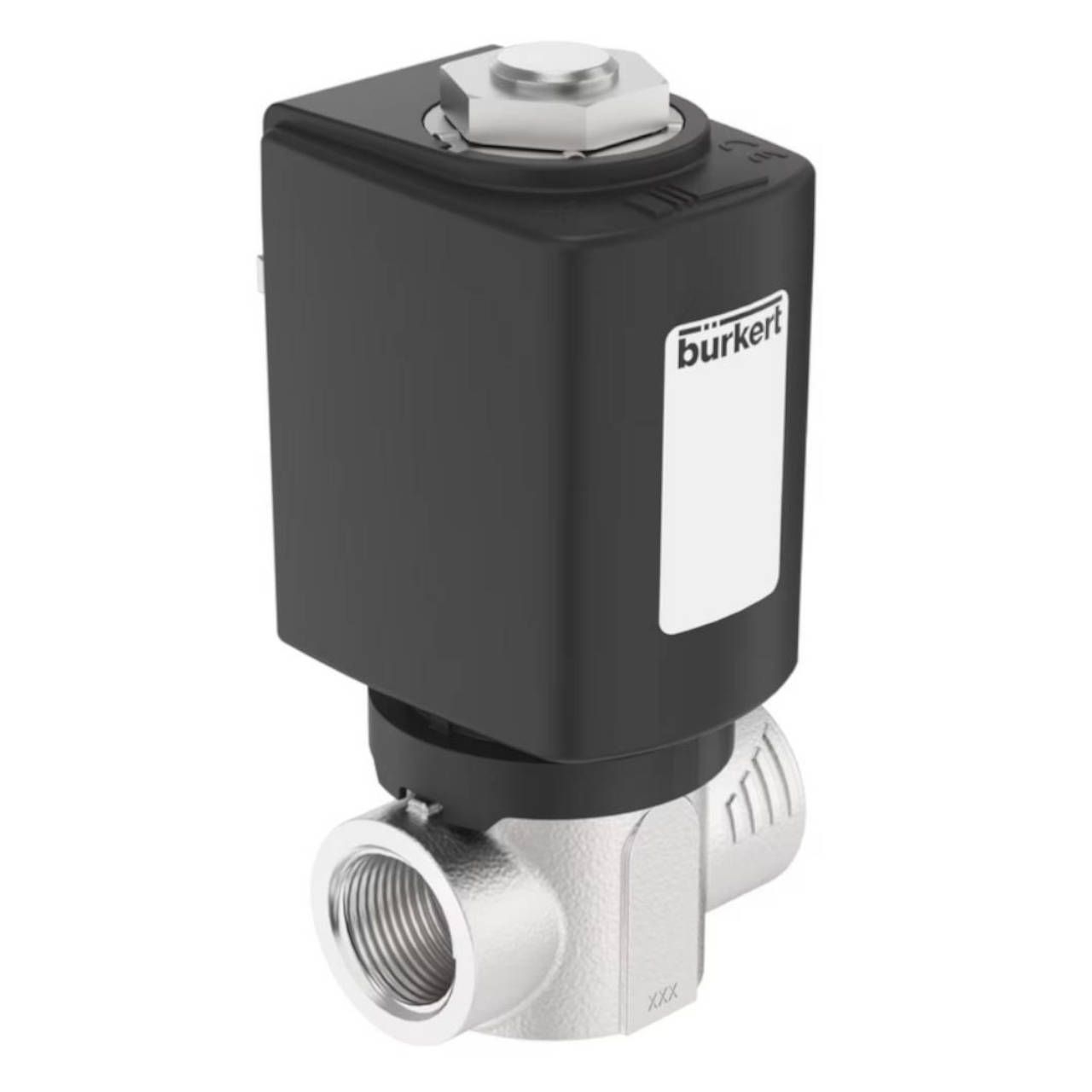 Bürkert Magnetventil • Typ 6027 • 1/4" IG • DN 1,5 • PEEK + EPDM • 24 V/DC