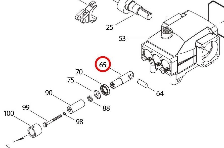 Plungerstange • CAT 5CP • Zeichnungs-Nr. 65