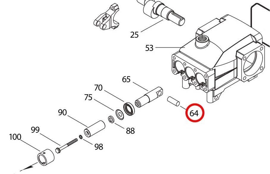 Bolzen / Plungerstange • CAT 5CP • Zeichnungs-Nr. 64