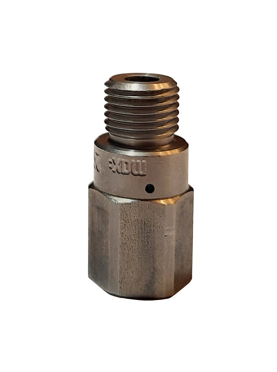 Luftinjektor Standard • E: 1/4" IG • A: 1/4" AG • Durchflussbohrung 1,5 mm