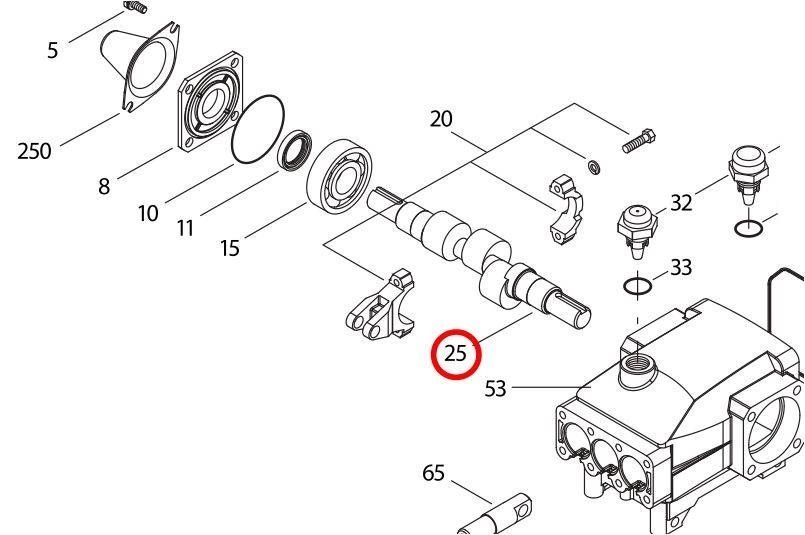 Kurbelwelle • CAT 5CP2150 • Zeichnung-Nr. 25