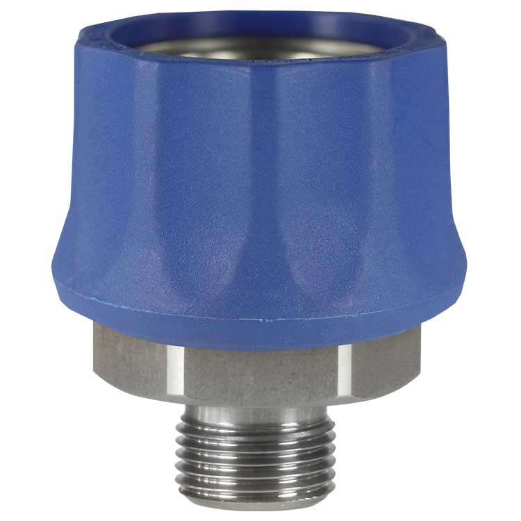 Hochdruck-Schnellkupplung ST-45-250 KW • 3/8" AG • ohne Rückschlagventil • Edelstahl/KST