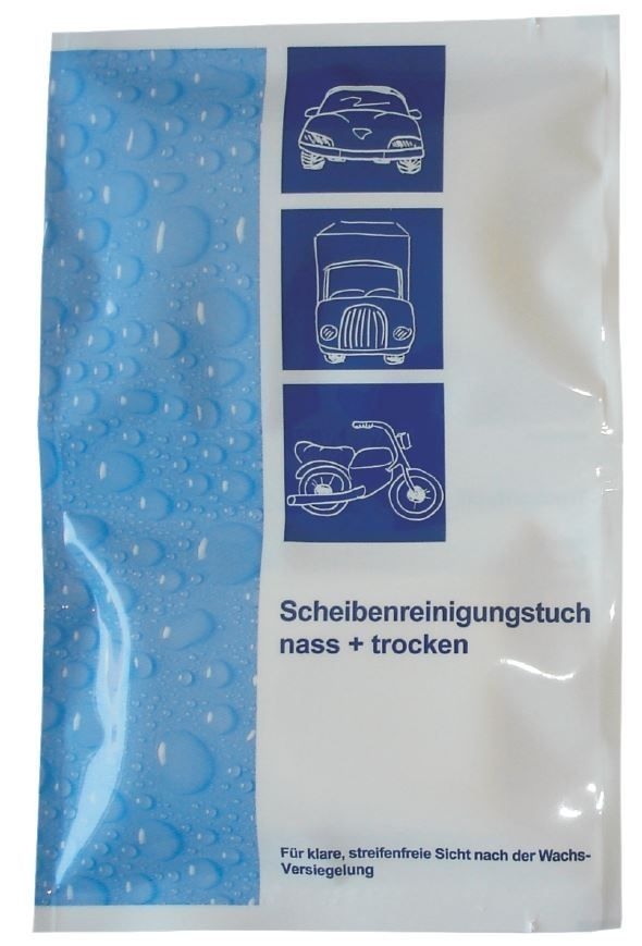 Scheibenreinigungstuch (Doppeltuch) Nass + Trocken • blau • Standard • 500er Karton