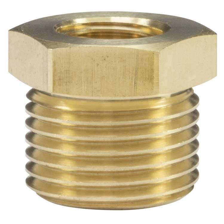 Reduziernippel 1/2" AG : 1/4" IG • Messing