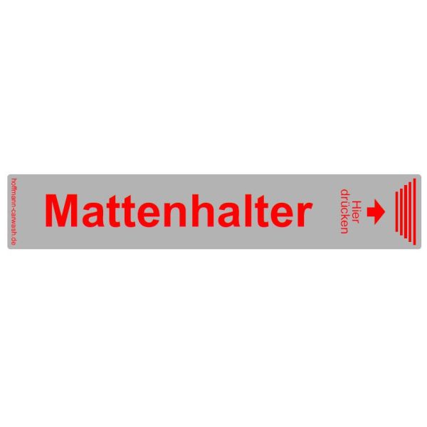 Aufkleber • für Mattenhalter • rot