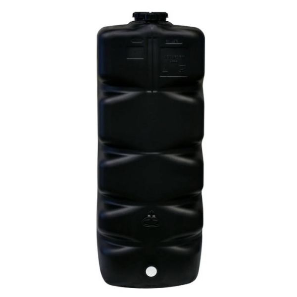 Lagertank / PE-Lagerbehälter • 1000 Liter • schwarz • S 56x4 (IG) • mit Deckel