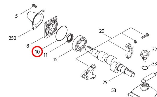 O-Ring BUNA-N • Zeichnungs-Nr. 10