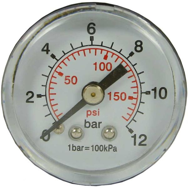 Manometer • 40 mm • 0 - 12 bar • 1/8" AG unten • Kunststoff