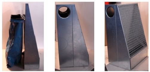 Abfallbox für Mattenklopfer MK10 • Stahl verzinkt • beidseitiger Einwurf