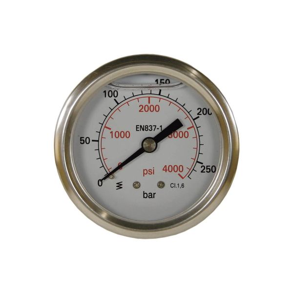 Manometer • 63 mm • 0 - 250 bar • 1/4" AG hinten • Edelstahl