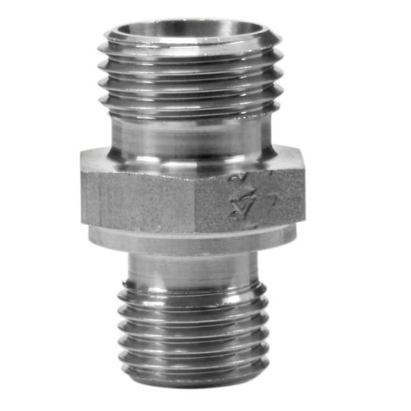 Einschraubverschraubung XGE12LRES • M18 AG : 1/4" AG (flach) • Edelstahl