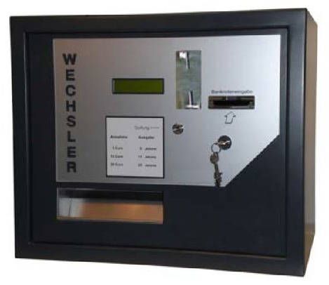 Wechselautomat (Aufputzgerät) • Typ VC • Münzen und Scheine • 2 Hopper