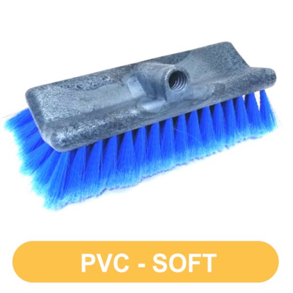 Winkelbürste SOFT • PVC • Bürstenkörper ca. 250 mm • o. Kantenbesatz • mit Wasserdurchlauf